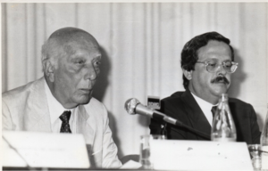 Ulysses Guimarães e Carlos Alberto Teixeira de Oliveira, em 1989