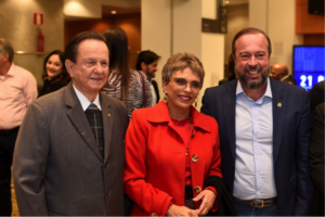 Dep. Mauro Lopes, prefeita Marília Campos e senador Alexandre Silveira