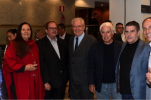 Dora, Carlos Alberto Teixeira de Oliveira, Nestor Oliveira, Lindolfo Paoliello, Paulo Brant e Cel. Guedes