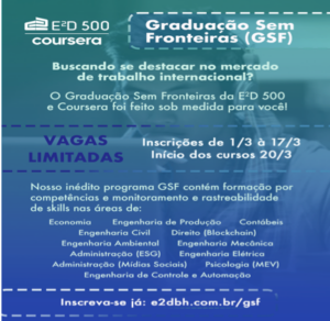 Inédito no Brasil: Programa para as graduações superiores de economia, contábeis, administração, engenharia, psicologia e direito